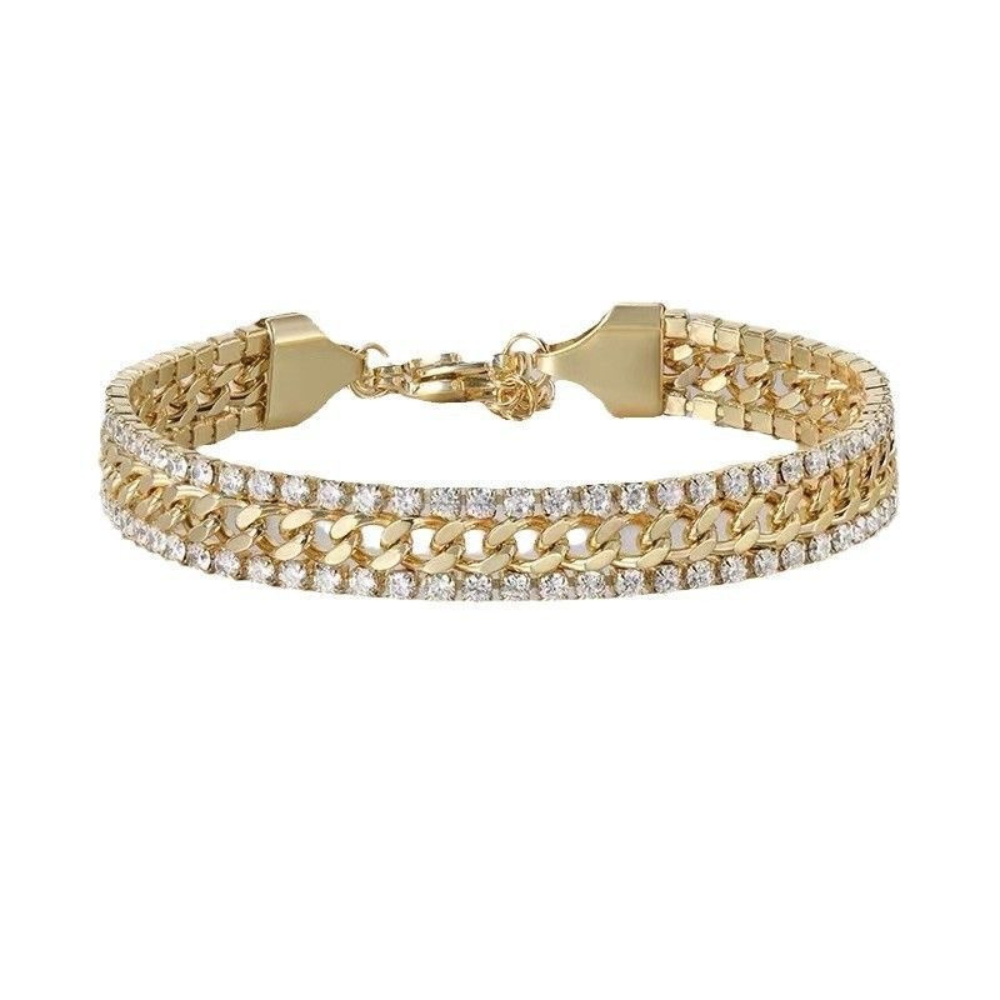 LoopStone Golden Ice Cuban Bracelet