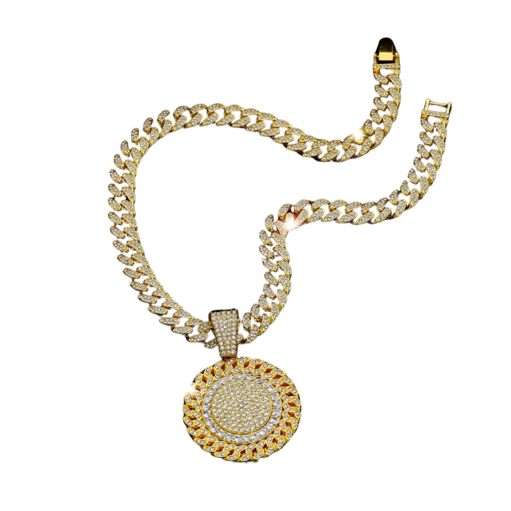 LoopStone Diamond-Cut Gold Necklace