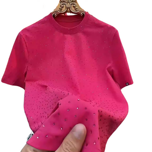 LoopStone Shine Bright in Magenta: Diamond-Studded Tee