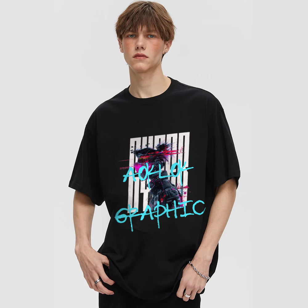⚡AG  Black Cyber Crime T-Shirt