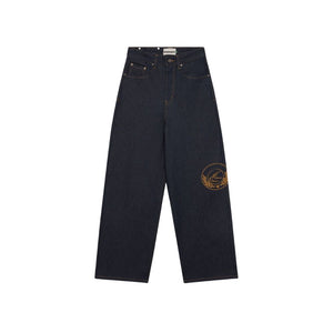 BAGGOUT Trendy Retro Washed Hip-Hop Pattern Jeans