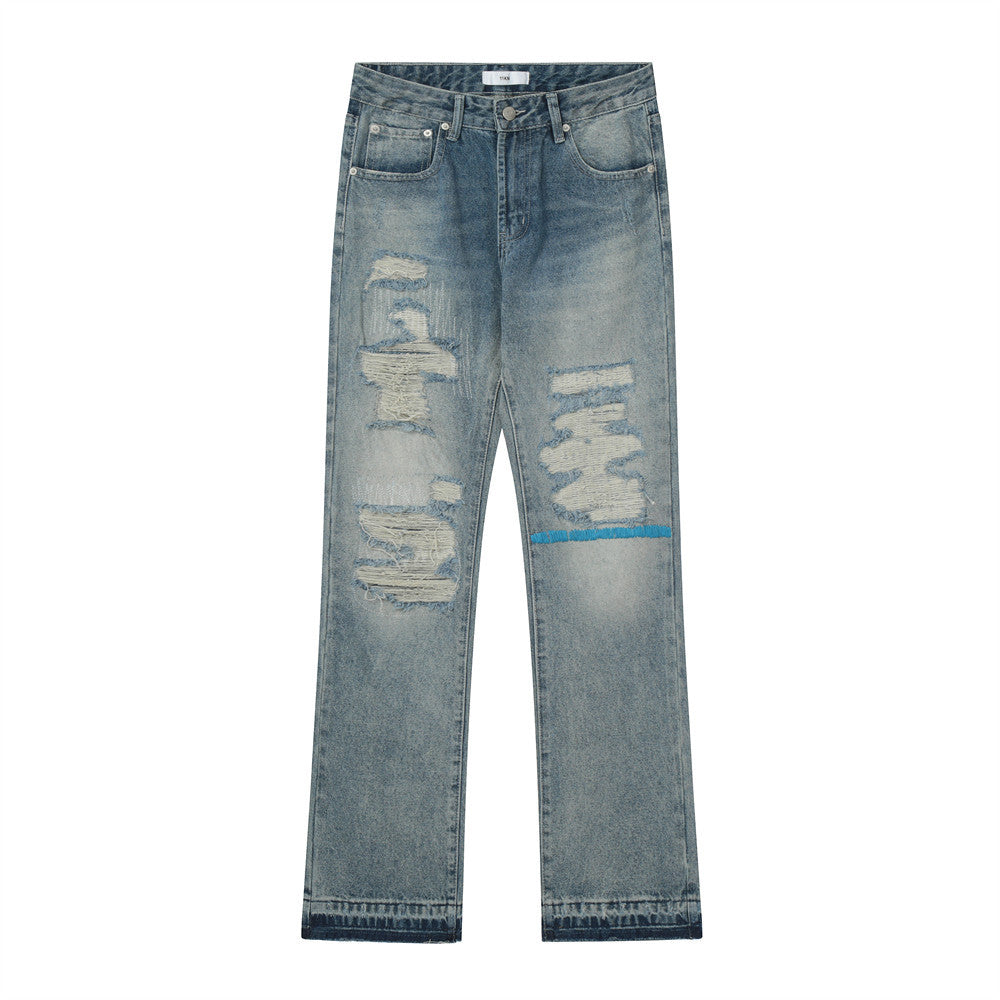 American Street Patch Ripped Jeans