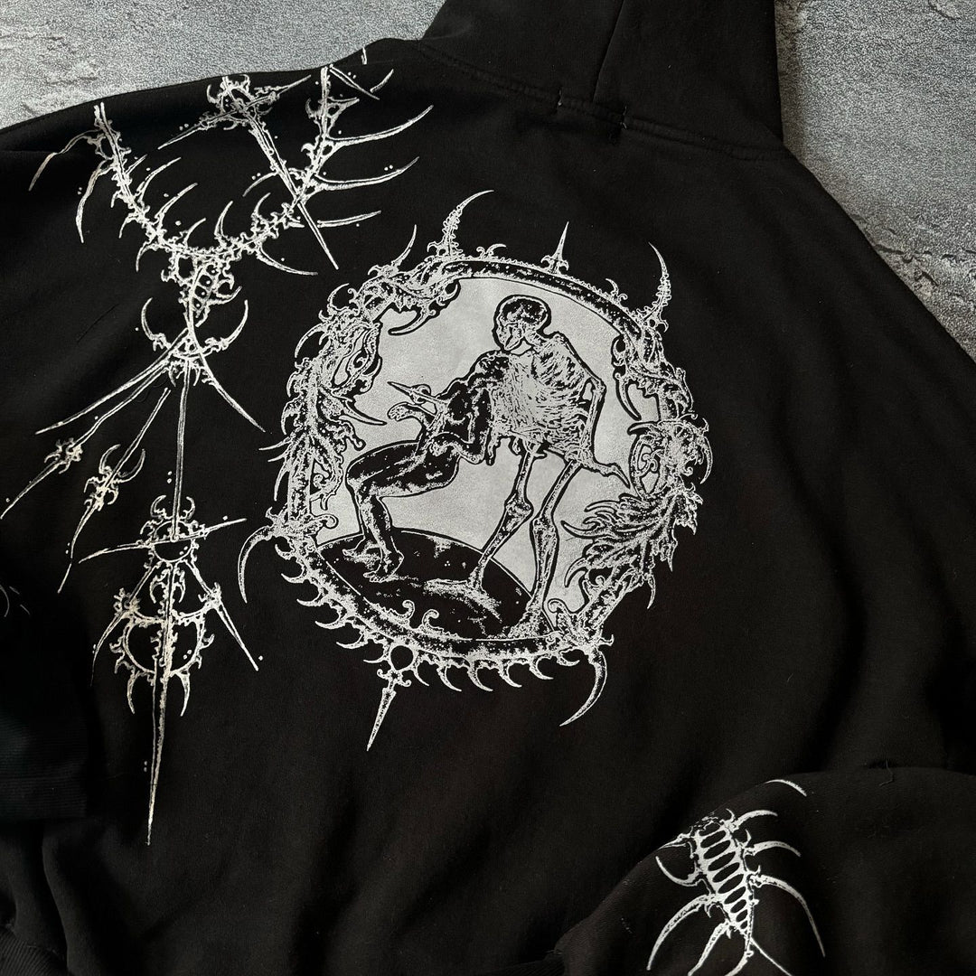 Retro Dark Street Craft Hoodie
