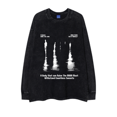 Street Philanthropist Lonely people Vintage Blurred Phantom Retro Street Long Sleeves Shirt Details