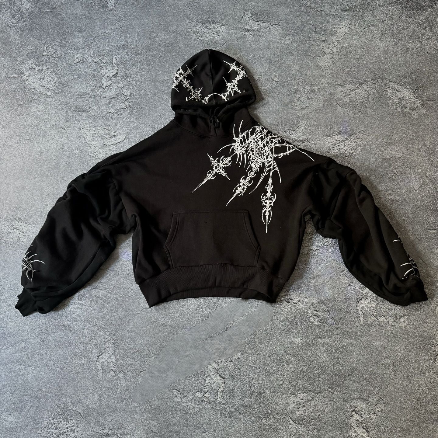 Retro Dark Street Craft Hoodie