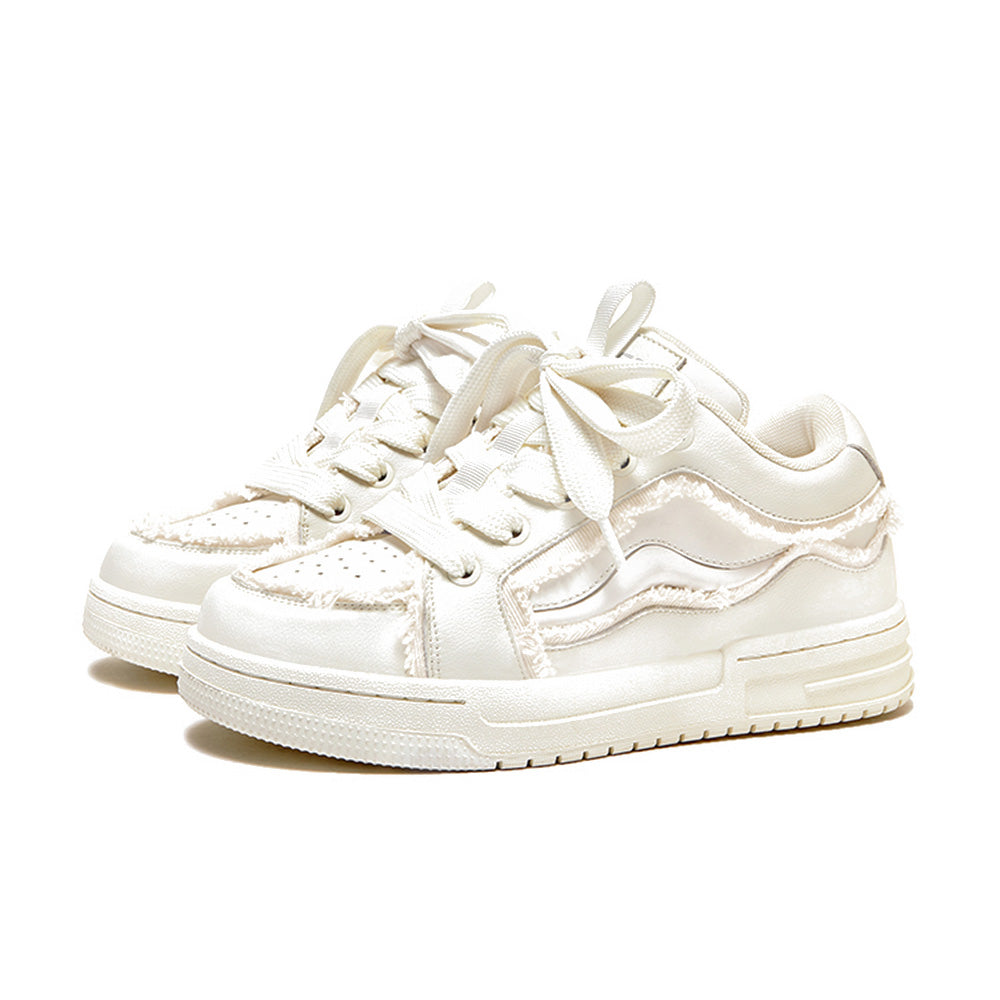 Street Denim Graffiti Raw Edge Sneaker