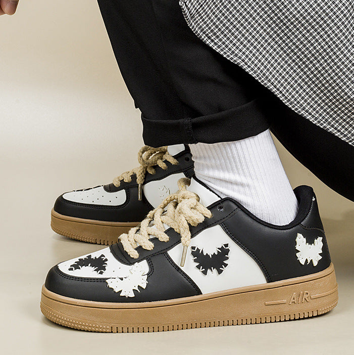 Street Butterfly Patchwork Court Sneakers
