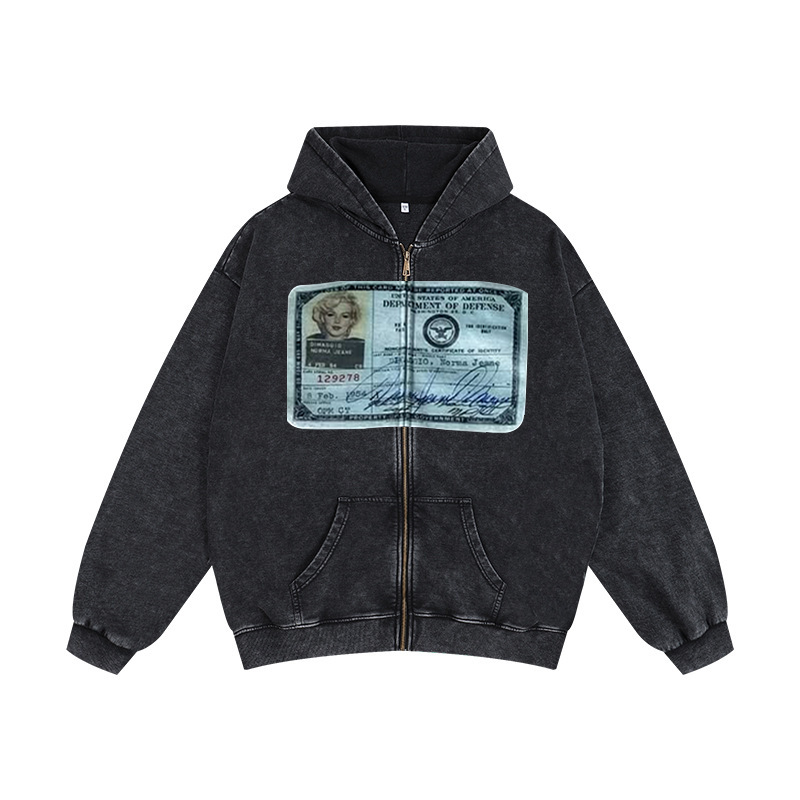 Street Style Zip-up Design Hoodie