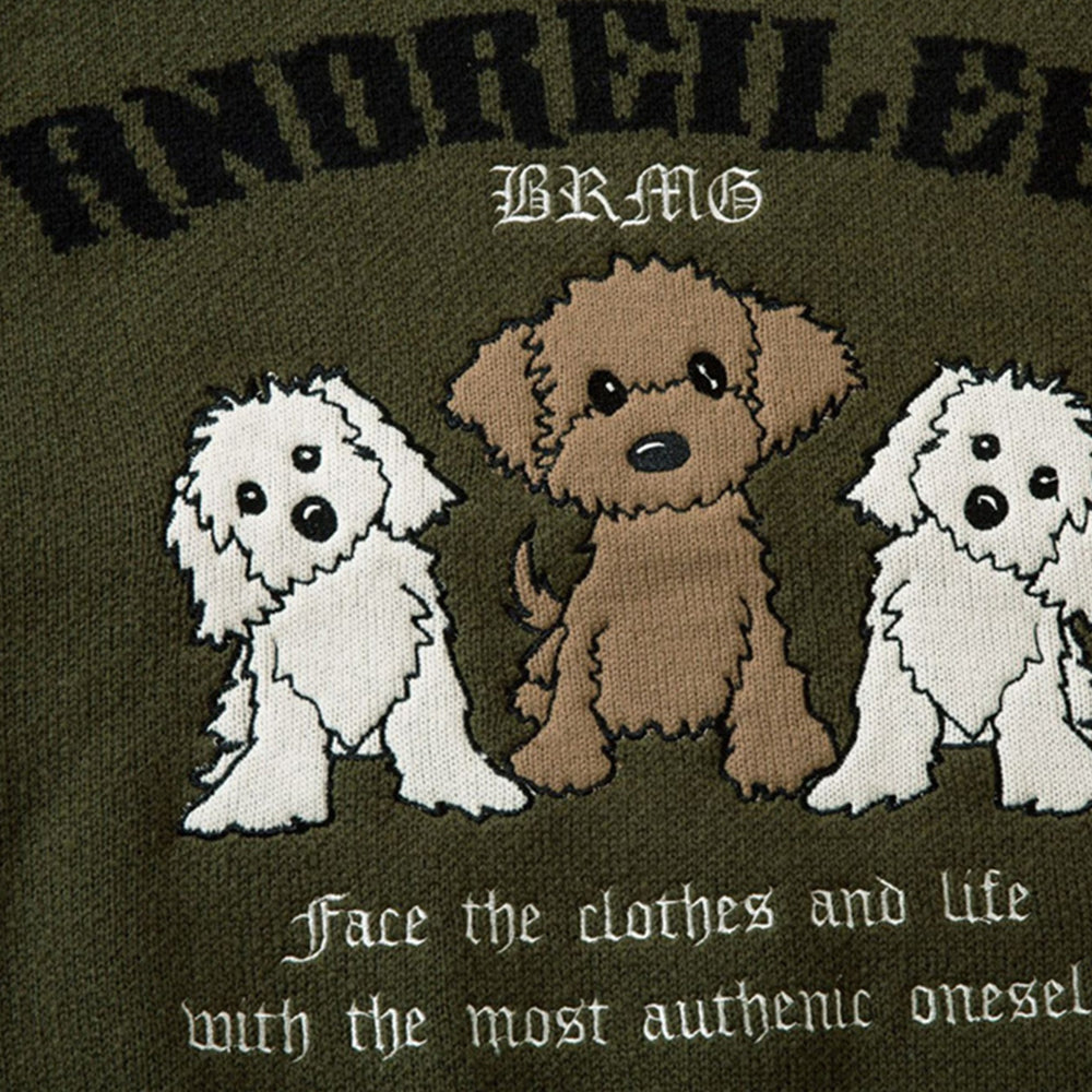 Cute Three Puppies Sweater