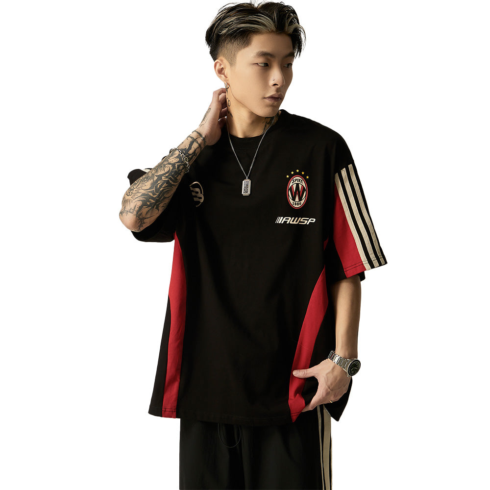 Street Color Block Cotton T-Shirt