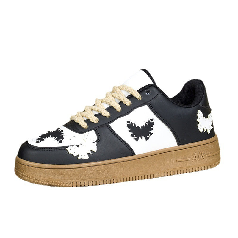 Street Butterfly Patchwork Court Sneakers
