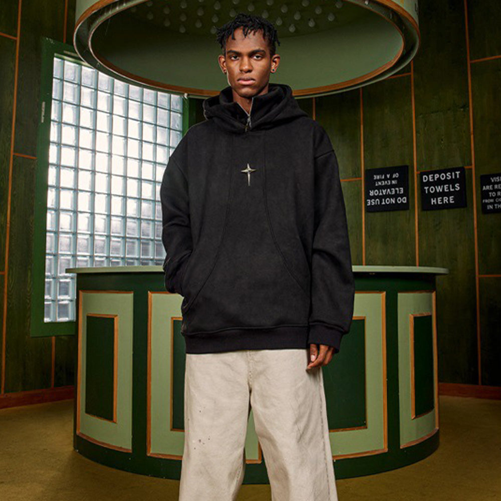 High Street Star Suede Hoodie