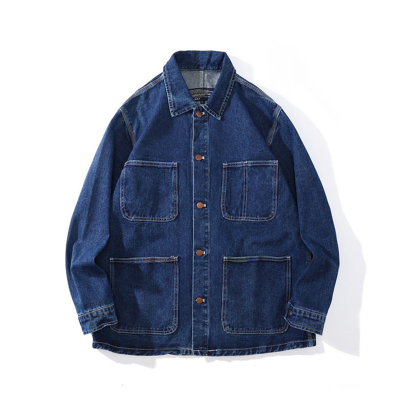 Classic Pure Multiple Pockets Denim Jacket