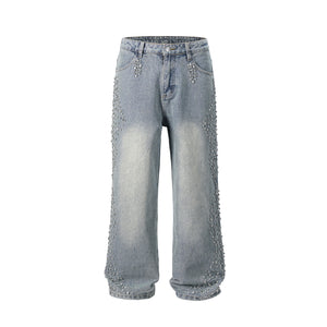 LoopStone Crystal Wash Wide-Leg Jeans