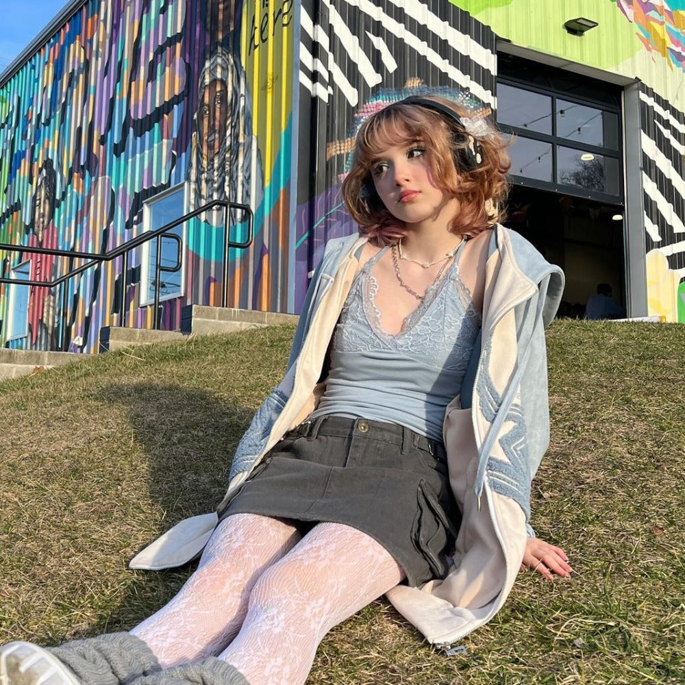 Women's Retro Solid Color Cargo Skirt