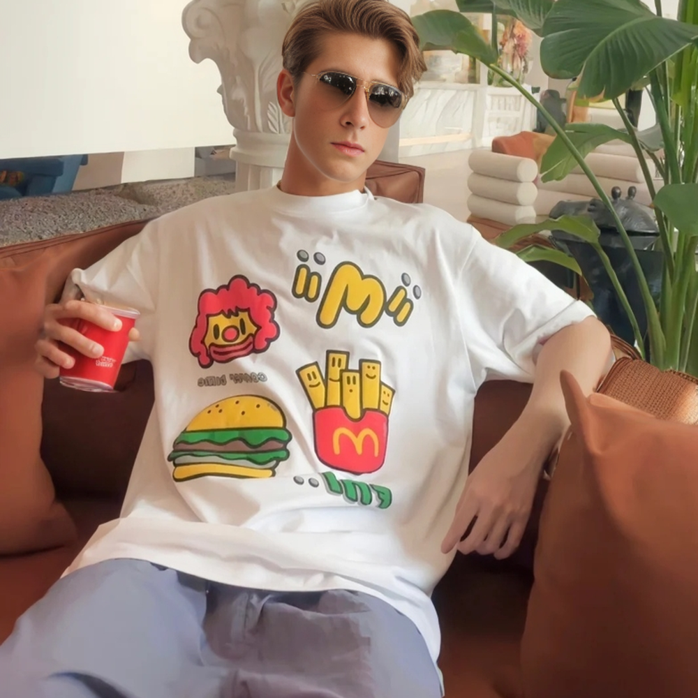 Retro Burger & Fries T-Shirt