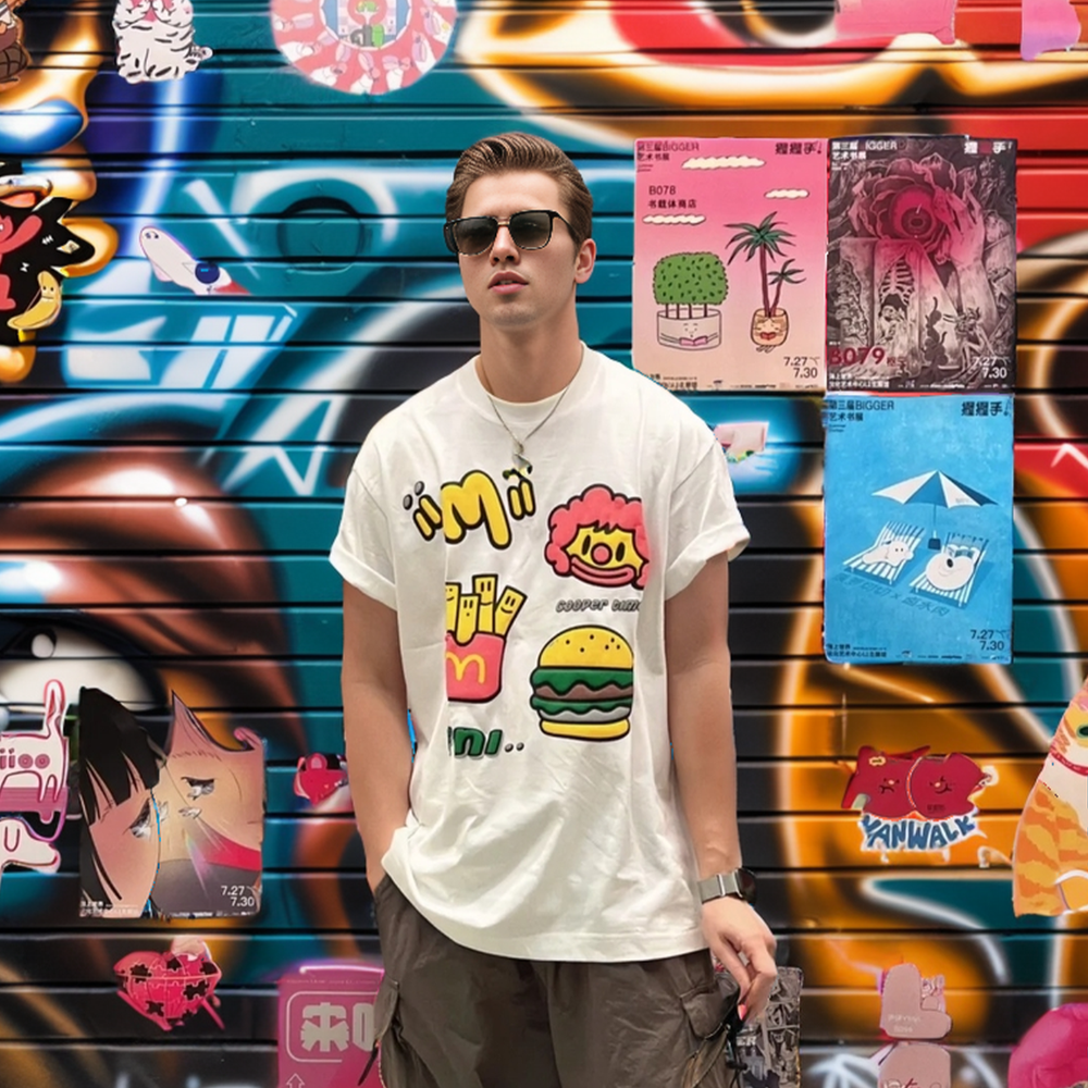 Retro Burger & Fries T-Shirt