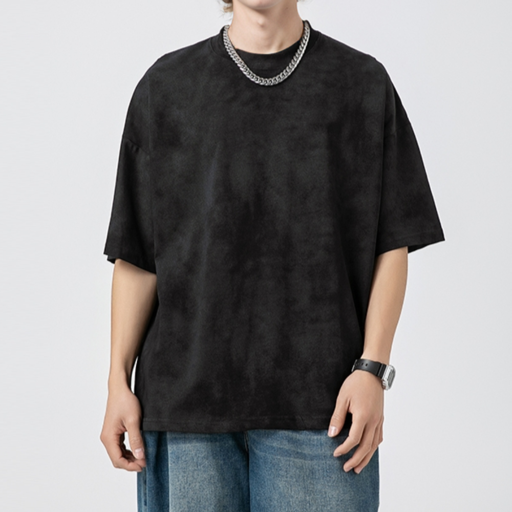 Heavy Solid Suede T-Shirt