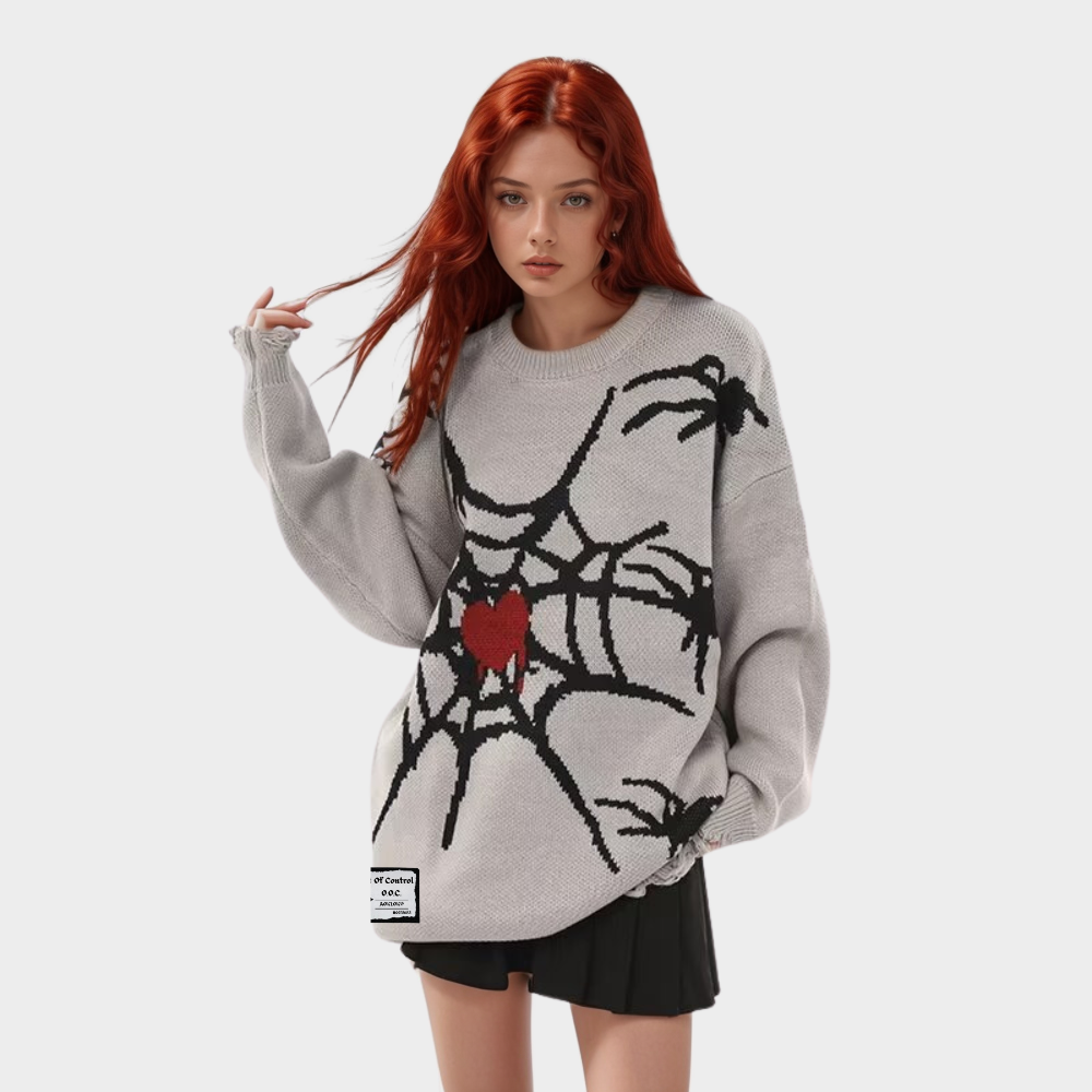 OOC' High Street Retro Spider Loose Knit Sweater