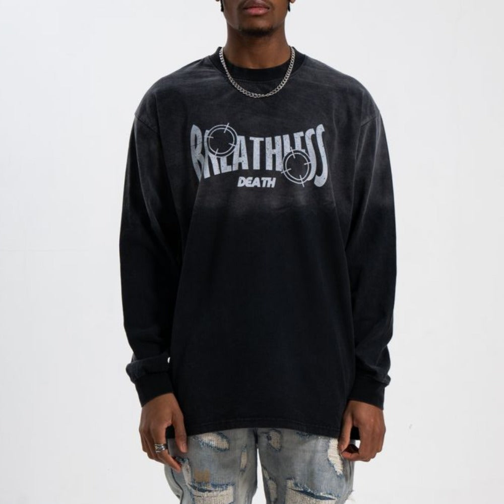 Bullet Hole Skull Print Sweatshirt