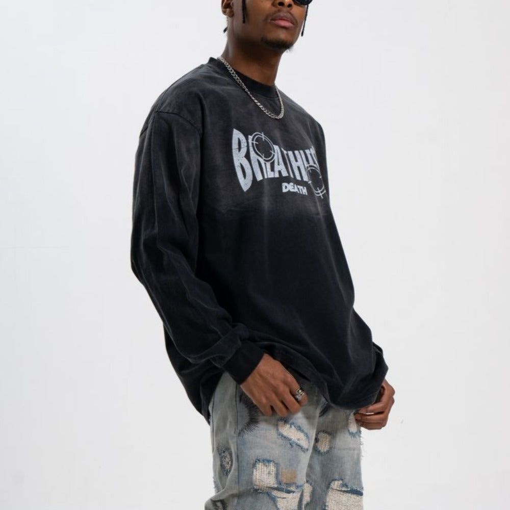 Bullet Hole Skull Print Sweatshirt