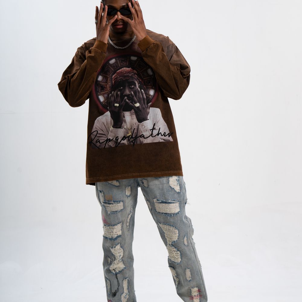 Old School Tupac Print Sweatshirt