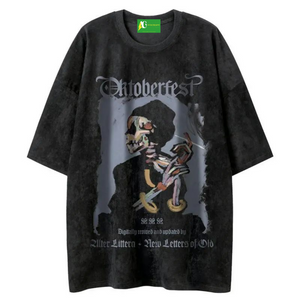 AG Suede American Street Death IS Coming Suede Short Sleeves
