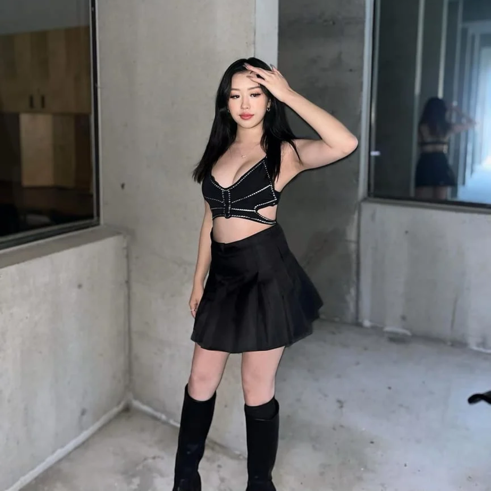 Women's Solid Color pleated Skirt