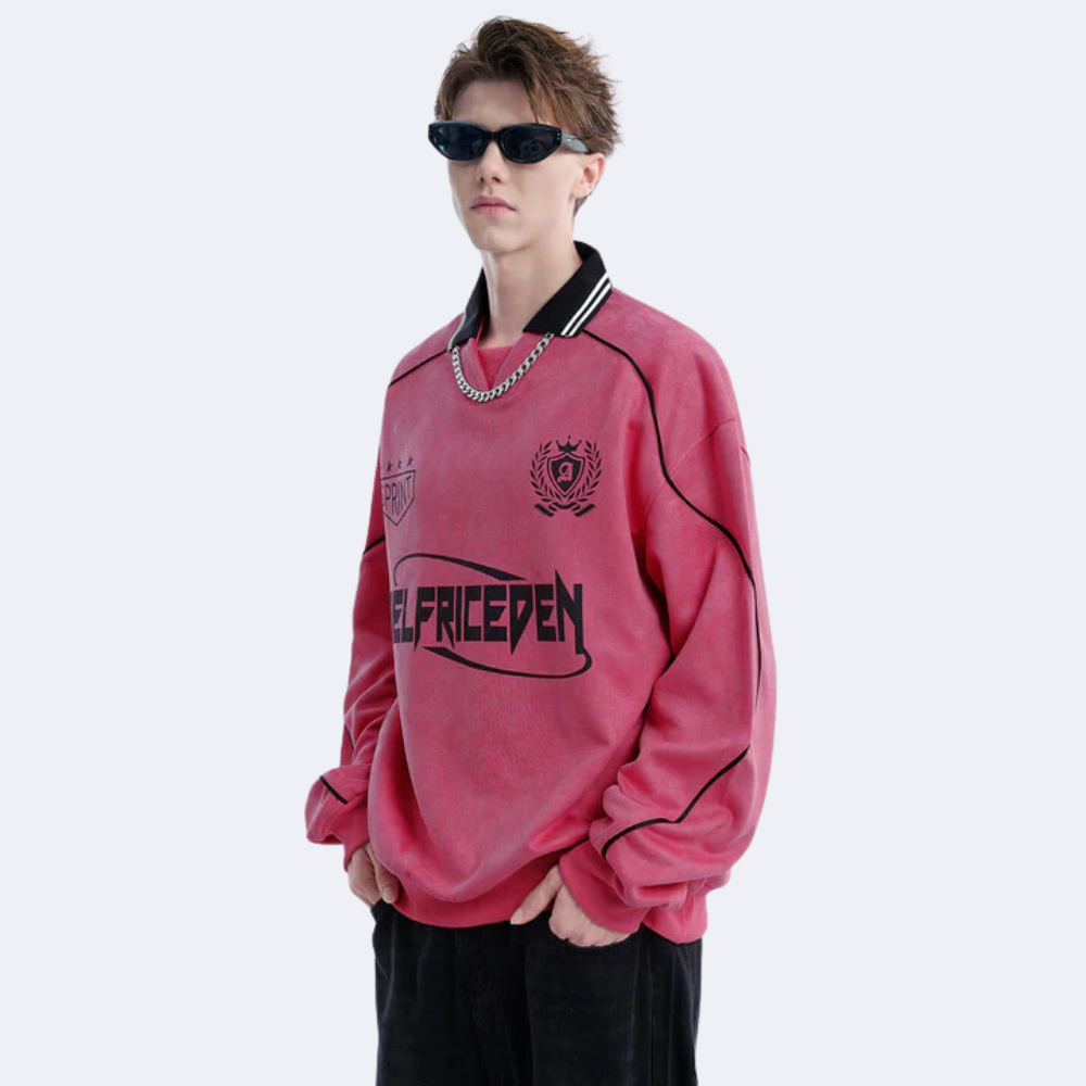 High Street Cool Lapel Sweatshirt