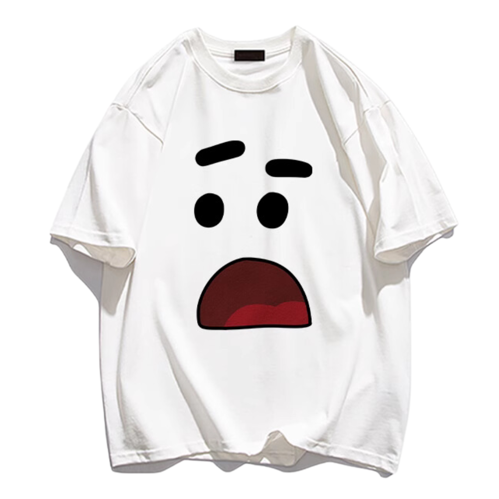 Funny Expression Print T-shirt