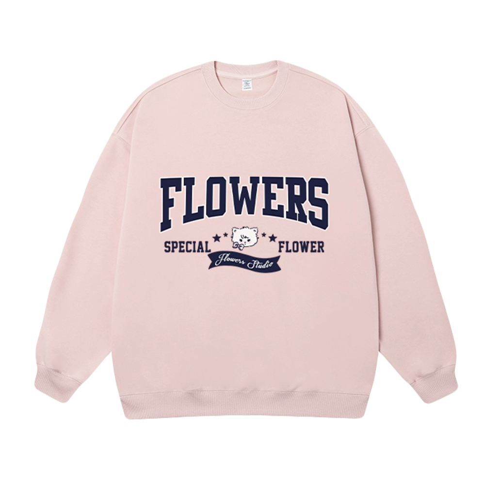 Casual Flowers Bear Sweatshirt