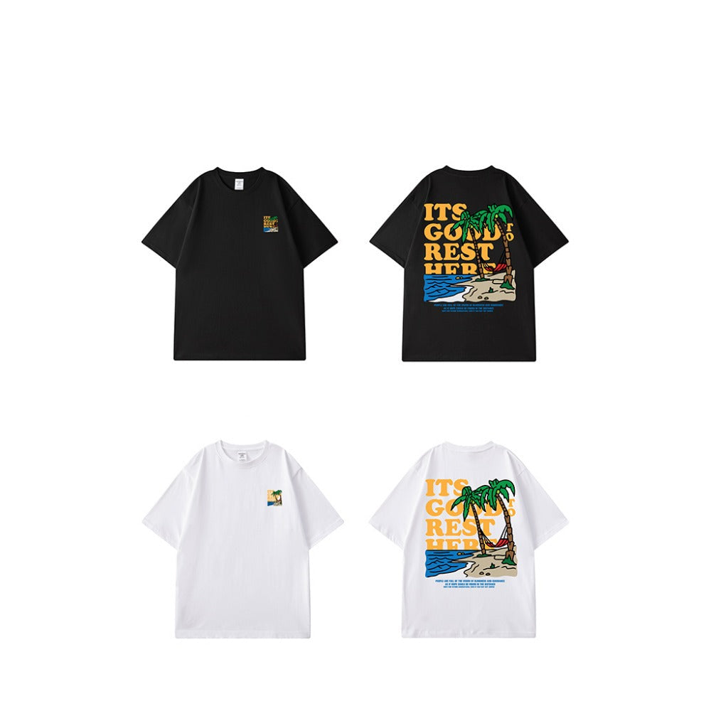 Street Philanthropist Summer Vacation Trends ins Short Sleeves