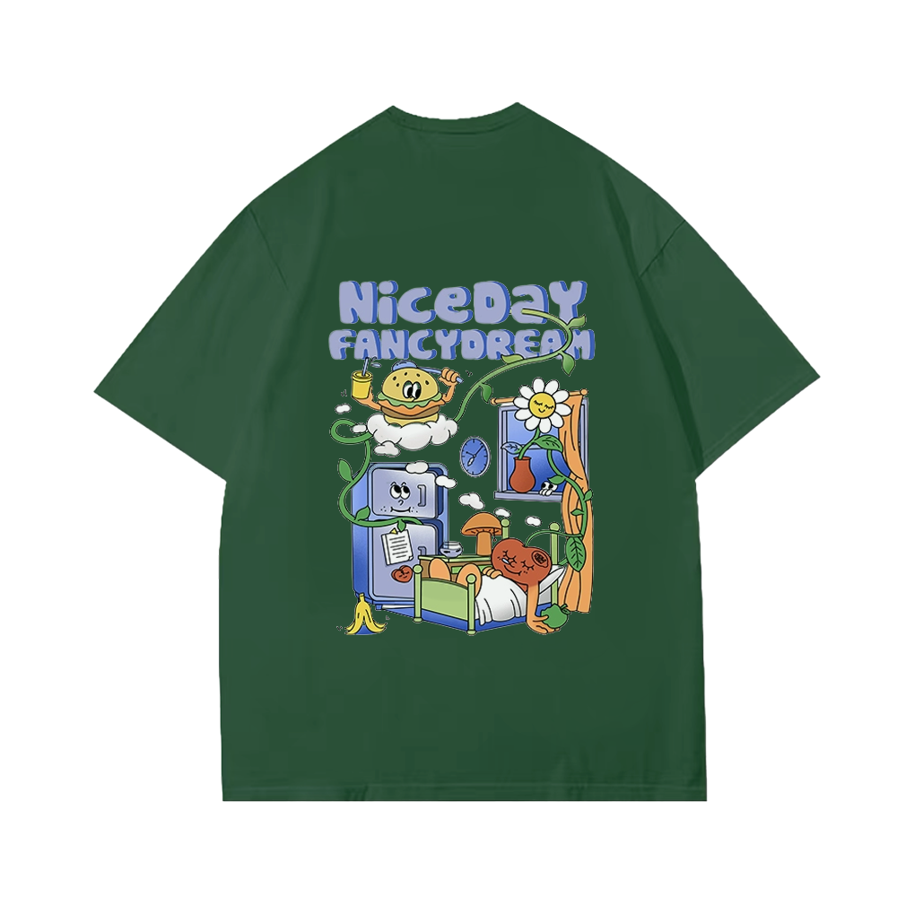 Cute Niceday Cartoon Burger T-Shirt
