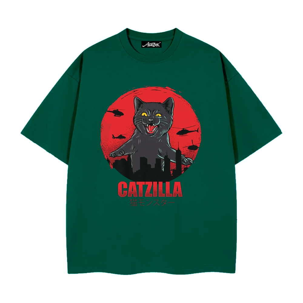 Fierce Oversized Cat T-Shirt