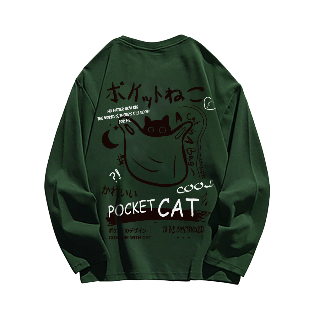 Cute Cat Graffiti Cotton Sweatshirt