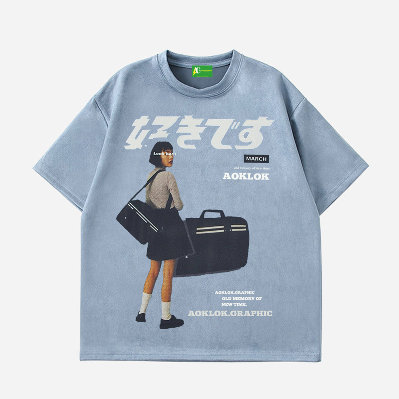 AG Urban "好きです" Japanese suede Short Sleeves