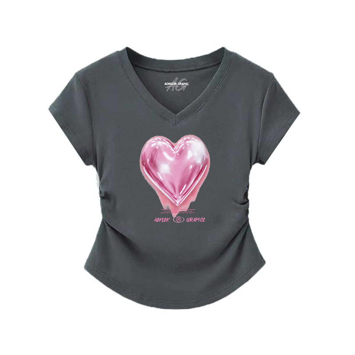 AG Give Me Your Heart Straight-Shoulder V-neck With Belted Waist