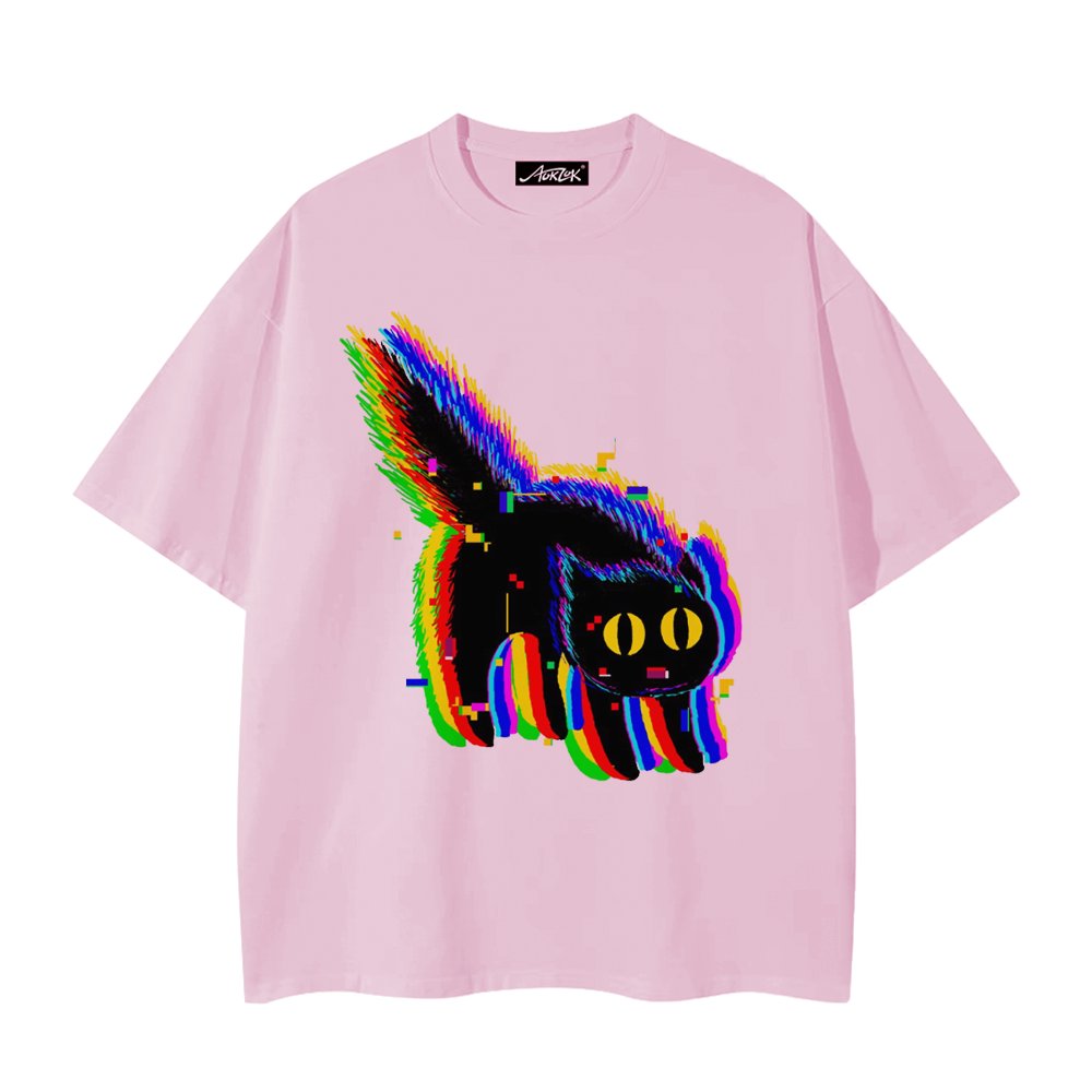 Crazy Black Cat T-shirt