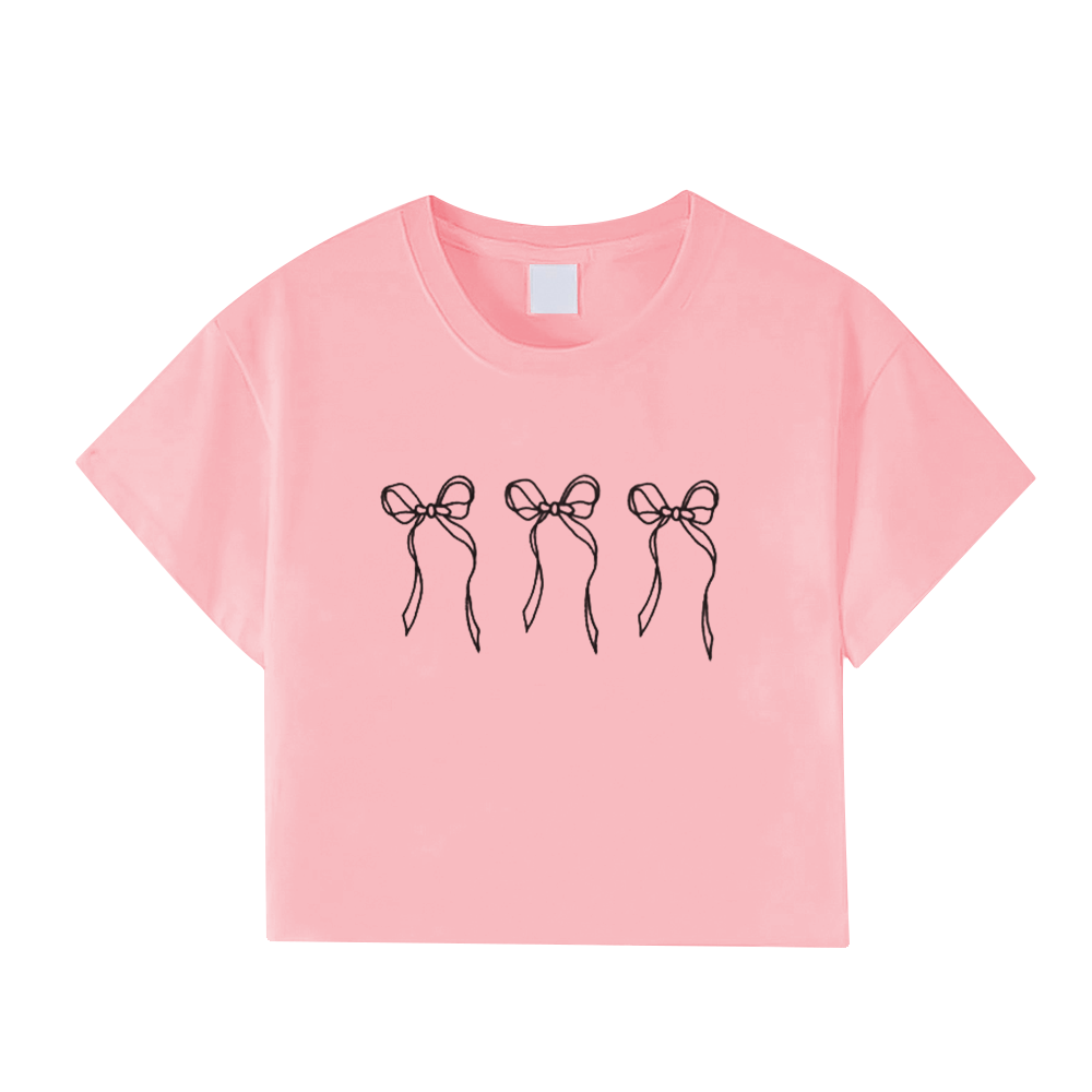 Women's Bow Cropped T-Shirt