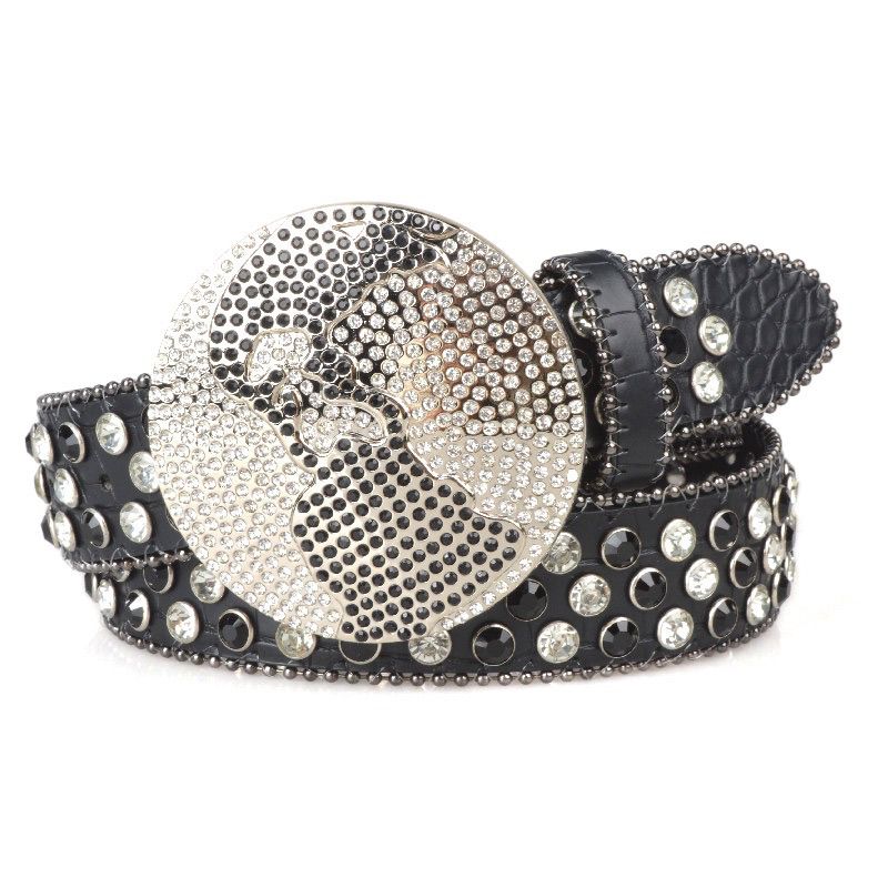 LoopStone Crystal Shining Rhinestone Versatile Rivet Belt