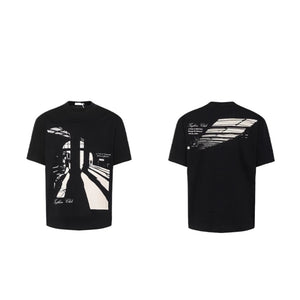 Street Philanthropist Art Silhouette Print TEE Casual ins Tide