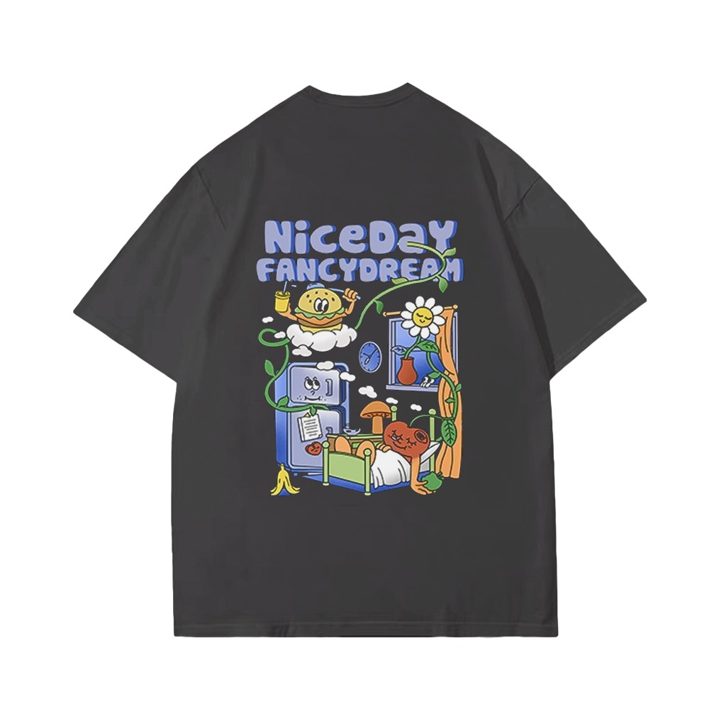 Cute Niceday Cartoon Burger T-Shirt