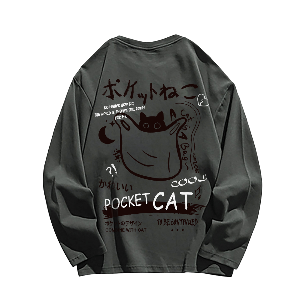 Cute Cat Graffiti Cotton Sweatshirt