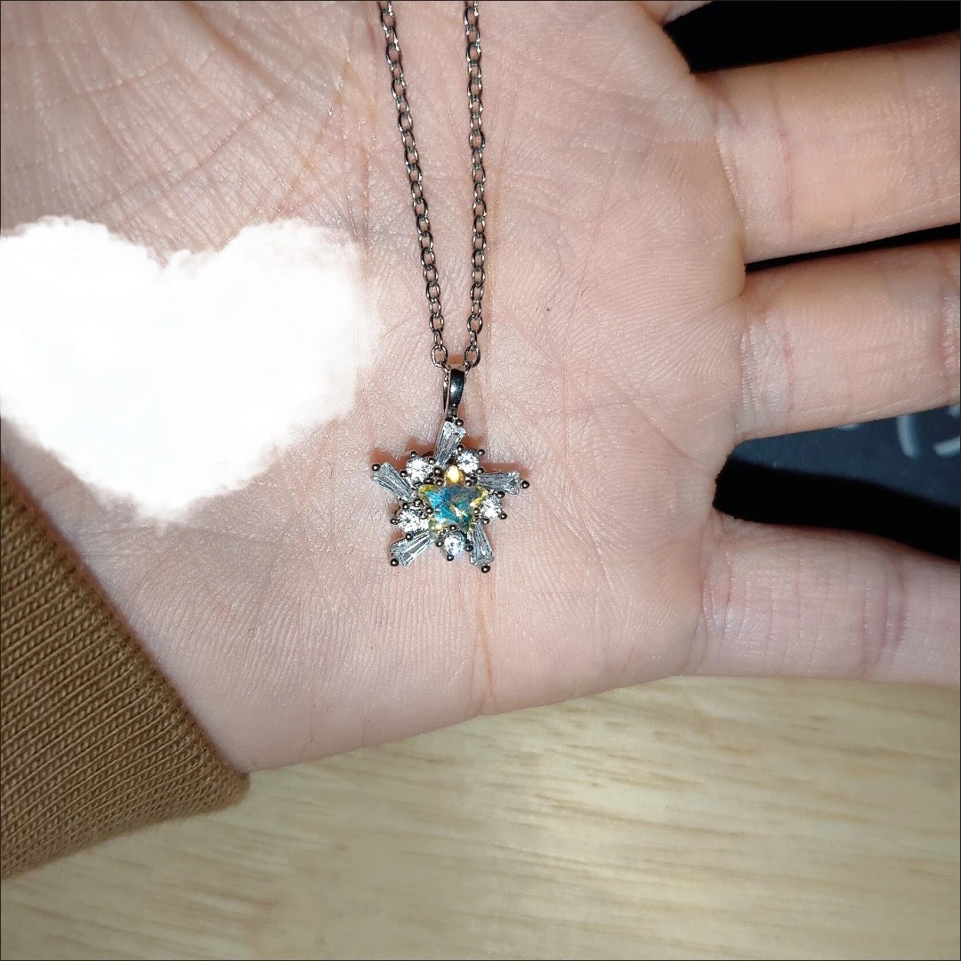 LoopStone Starlit Bloom Crystal Pendant Necklace