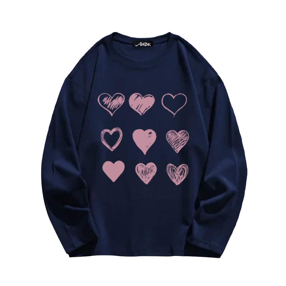 Painting Love Print Long Sleeve Shirt