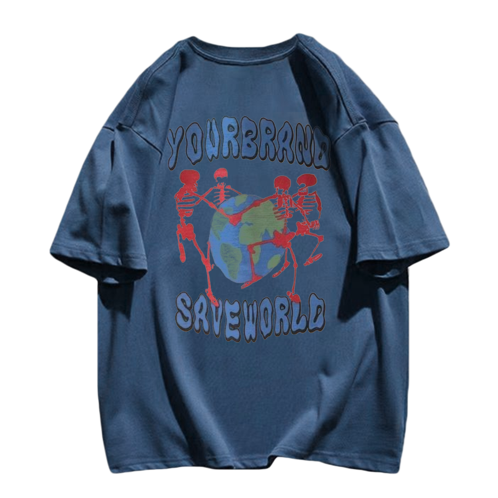 🌍Skeleton Surrounds The Earth T-Shirt