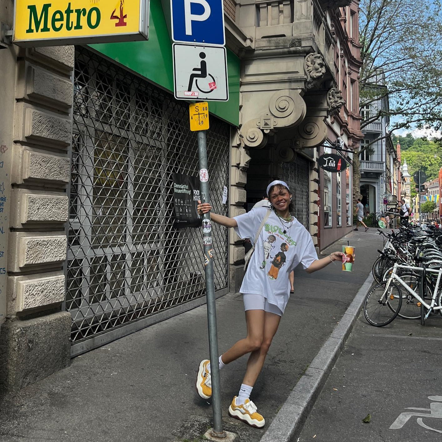 Hip Hop Street Boy Print Oversize T-Shirt