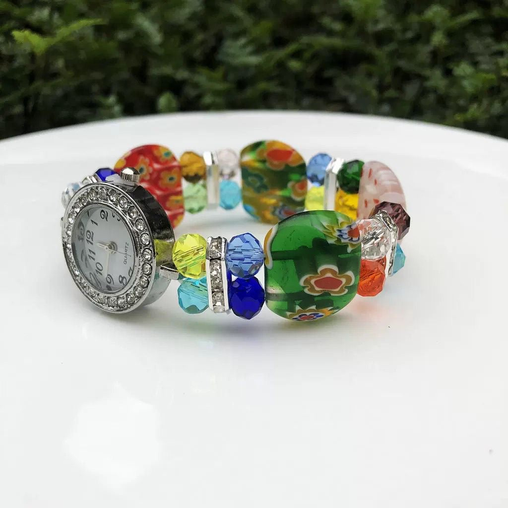 LoopStone Time in Color – Handmade Beaded Charm Watch