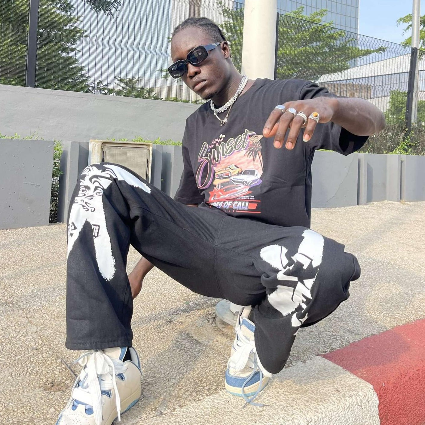 High Street Racing Belle Print Oversize T-shirt