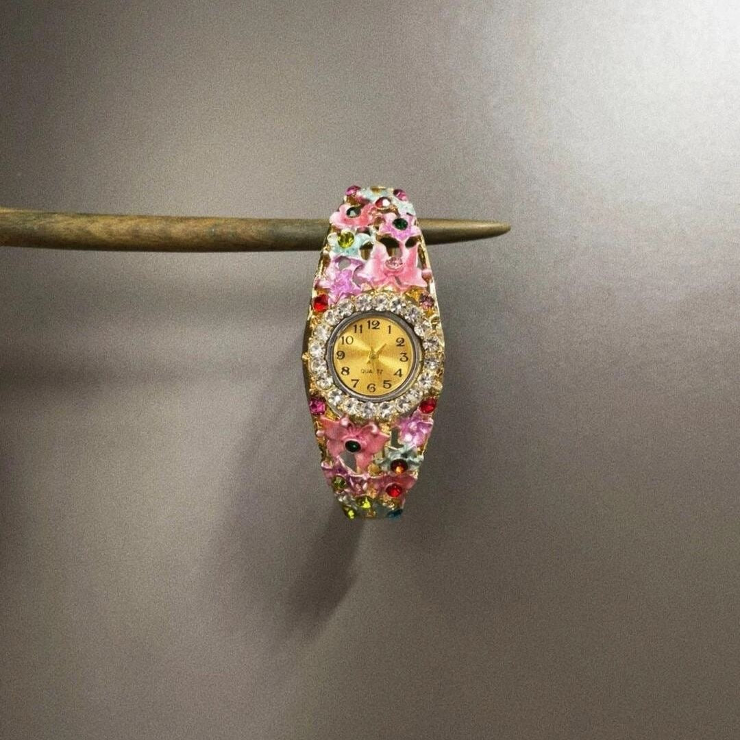 LoopStone Garden of Time – Handcrafted Floral Crystal Watch